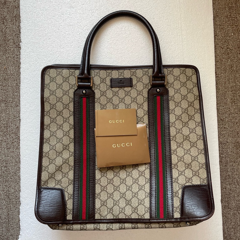 Vintage Gucci GG Monogram Canvas tote